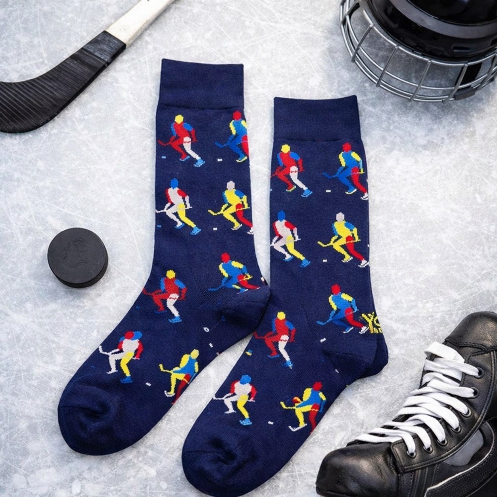 Men's Yo Sox Size 7-12 Navy Ice Hockey Player New with Tags